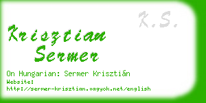 krisztian sermer business card