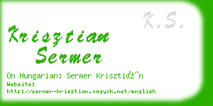 krisztian sermer business card